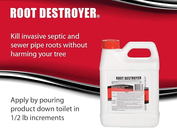 Root Destroyer – 2lbs- Root Killer for Sewer & Pipe Lines- Stops New Growth – Safe for All Plumbing