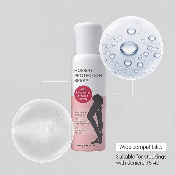 Tights Care Spray, Pantyhose Fabric Mist, 100ml Delicate Clothing Protector, Snag And Run Prevention For Business Casual, Professional Attire Wear Outfit Protection, Extends Life Of Hosiery