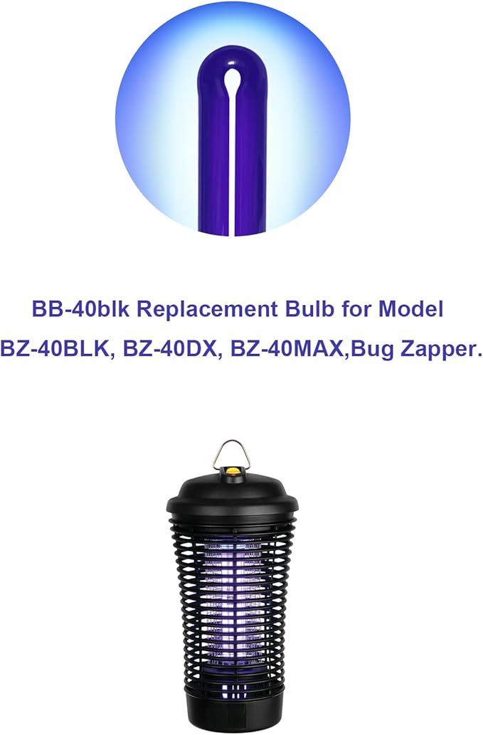 Dichroma BB-40blk 40W Black Light Replacement Bulb Compatible with Black Flag Model BZ-40BLK, BZ-40DX, BZ-40MAX Bug Zapper, 2 Pack