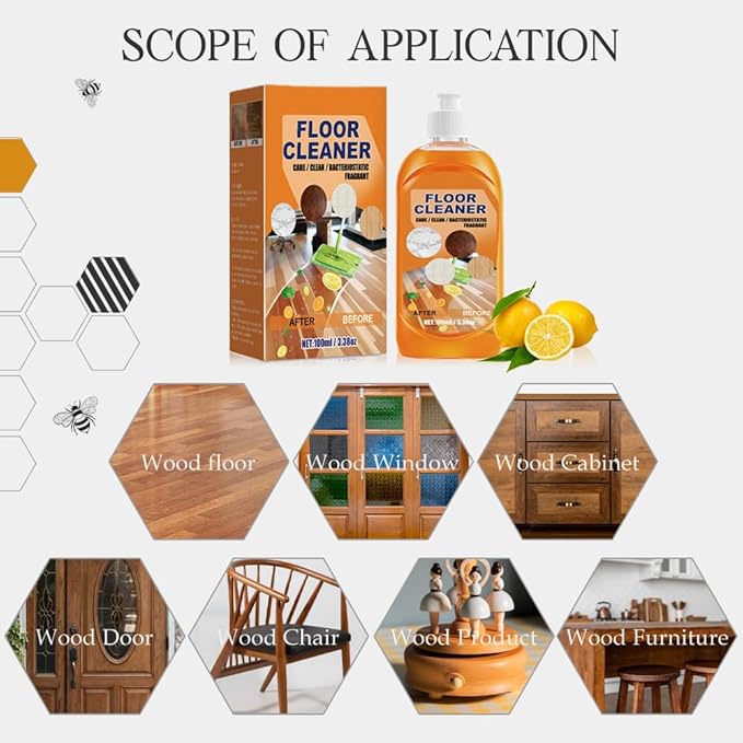 5 in 1 Floor Cleaner, 2026 New Multi-purpose Floor Cleaner, Powerful Floor Cleaner, for Wood Floors Ceramic Tile Marble, Powerful Decontamination Floor (2pcs)