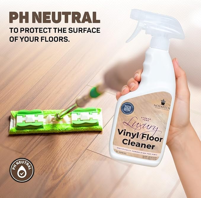 LVP Floor Cleaner. Streak-Free Luxury Vinyl Floor Cleaner. For Hardwood, Laminate, and Natural Wood Flooring. Pet Safe, Non-Toxic, Eco-Friendly.