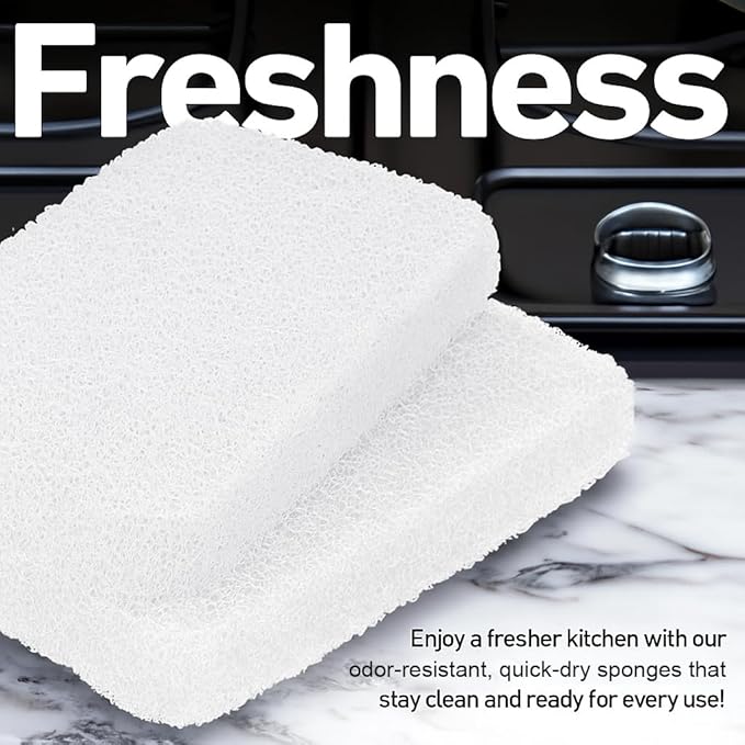 Casanero 6-Pack Silicone Scrubbing Sponges, Heavy-Duty, Non-Scratch | Reusable, Odor-Free, Multi-Purpose Cleaning for Dishes, Non-Stick, Countertops