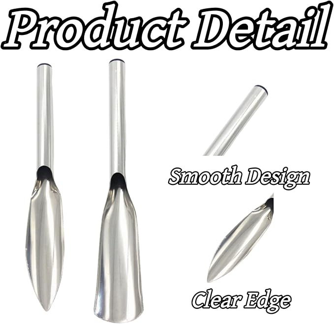 2 Piece Stainless Steel Gardening Tool Set Pointed and Flat Head Soil Scoop with Sifter Hand Digging and Potting Shovel for Soil Transport and Planting