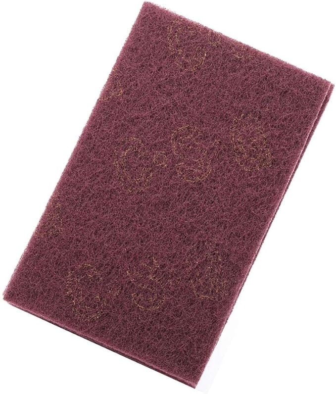 5pcs Nylon Scourer Pad Shell Polishing Professional Industrial Abrasive Hand Scouring Pad (fine-Red)