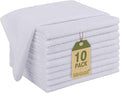Microfiber Cleaning Cloth, 10 Pack Reusable Microfiber Towels for Cars Lint Free Cleaning Shop Towel Rags for Home Kitchen Automotive Bar Mechanic Restaurant Garage, 11.5"x 11.5", White