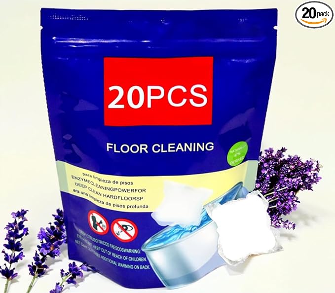 Hard Floor Cleaner,Lavenger Scent 20 Count (1Pack) Made From Natural Ingredients,Safe for All Hard Floors,Perfect for Variety of Mop Buckets (lavender-20)
