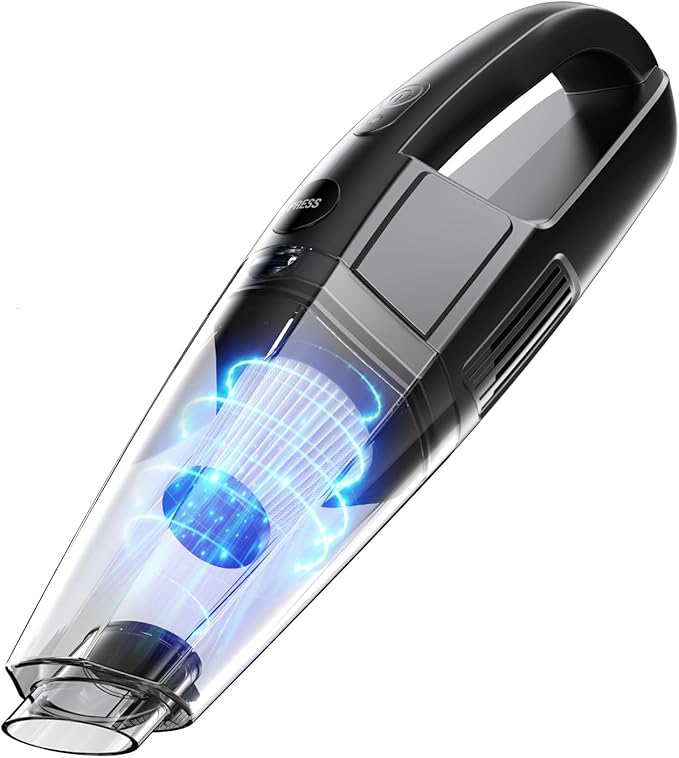 BSRCO Hand Vacuum Powerful Suction, Hand held Vacuum Cordless Rechargeable
