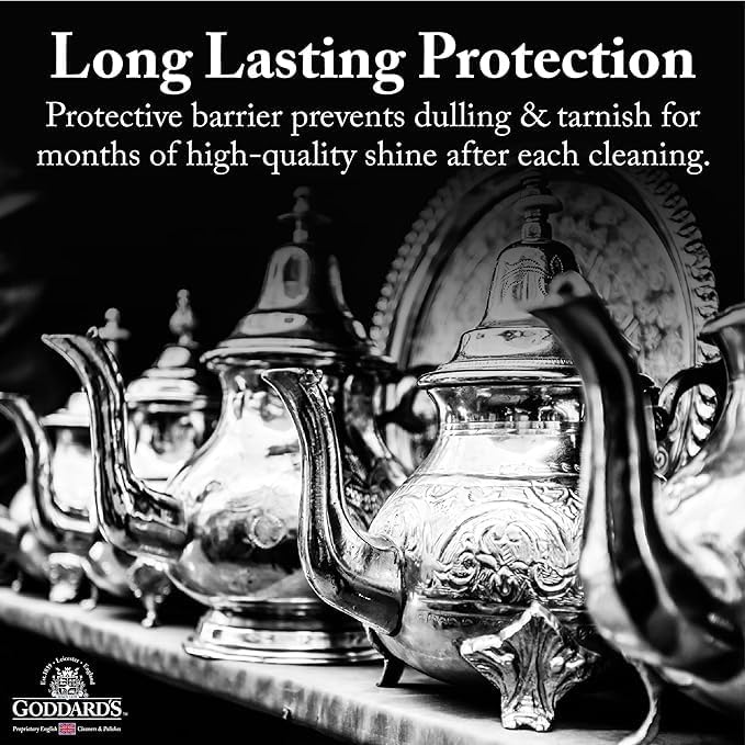 Goddard's Cotton Silver Polishing Cloth for Cleaning Silver Jewelry, Gold, Dinnerware, Silverware, Antiques, Helps Shine, Protect & Clean, Case Pack of 6