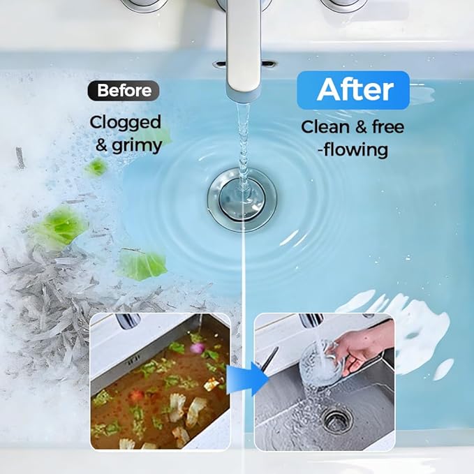 Pipe Dredging Agent, 2026 Upgrade Powerful Drain Cleaner, Sink Drain Cleaner, Pipeline Dredging Agent for Kitchen, Toilet, Sink (1)