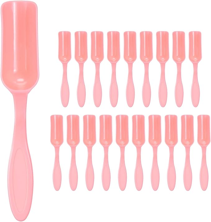 20-Pack Mini Gardening Shovel Spoons, Plastic Garden Soil Scoops for Cultivation Digging Transplanting/Flower Planting/Plant Succulent, Colorful Small Gardening Tools [Pink]