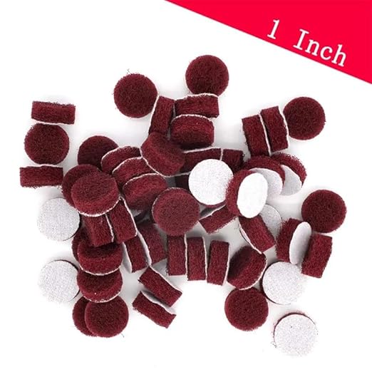 60 PCS 1 Inch Multi-Purpose Flocking Scouring Pad 400-800 Grit Duty Nylon Cloth for Polishing & Grinding,800 (Fine)