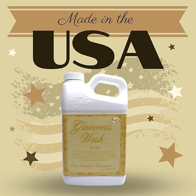Worldwide Nutrition Bundle: Tyler Glamorous Wash Icon Scent Laundry Liquid Detergent - Luxury Liquid Laundry Detergent - 32 oz (907 g) Container and Multi-Purpose Key Chain