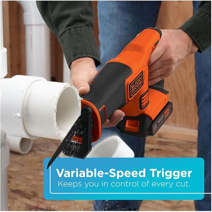 BLACK+DECKER 20V MAX* Cordless Reciprocating Saw Kit (BDCR20C)
