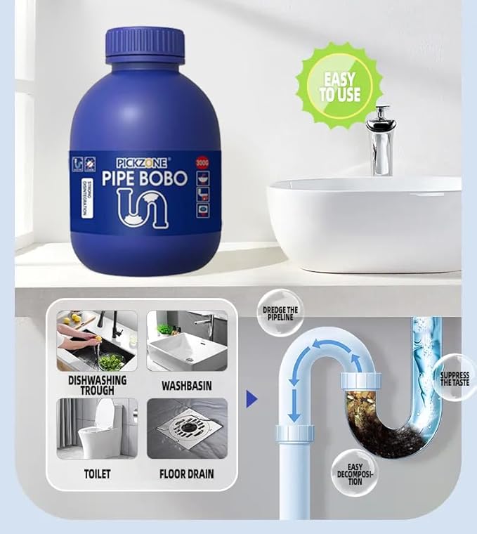 Pipe Bobo Drain Cleaner 2PCS, Drain Opener,Powerful Unclogging, Clog Remover, Shower, Tub, Compatible with All Pipe Materials