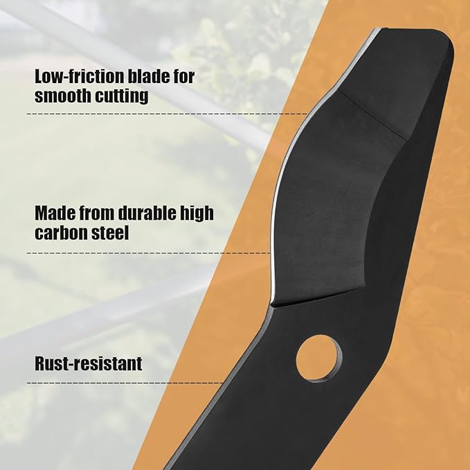 Steel Lopper Replacement Blade for Fiskars 32 Inch Bypass Lopper, 2 PCS Large Pruner Blades for Branch Cutting Gardening Tools, Black