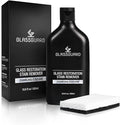 GlassGuard Glass Restoration Stain Remover to Clean Shower Doors | Glass Cleaner for Hard Water Stains, Water Spot, Soap Scum & Limescale | Tile & Bathtub Spot Cleaner with A Scouring Pad | 250ML