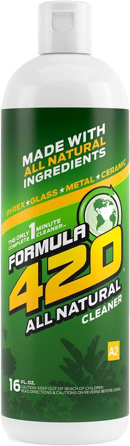 ALL NATURAL Formula 420 Pipe Cleaner - Cleans - Glass, Pyrex, Metal, Ceramic 16 Ounce