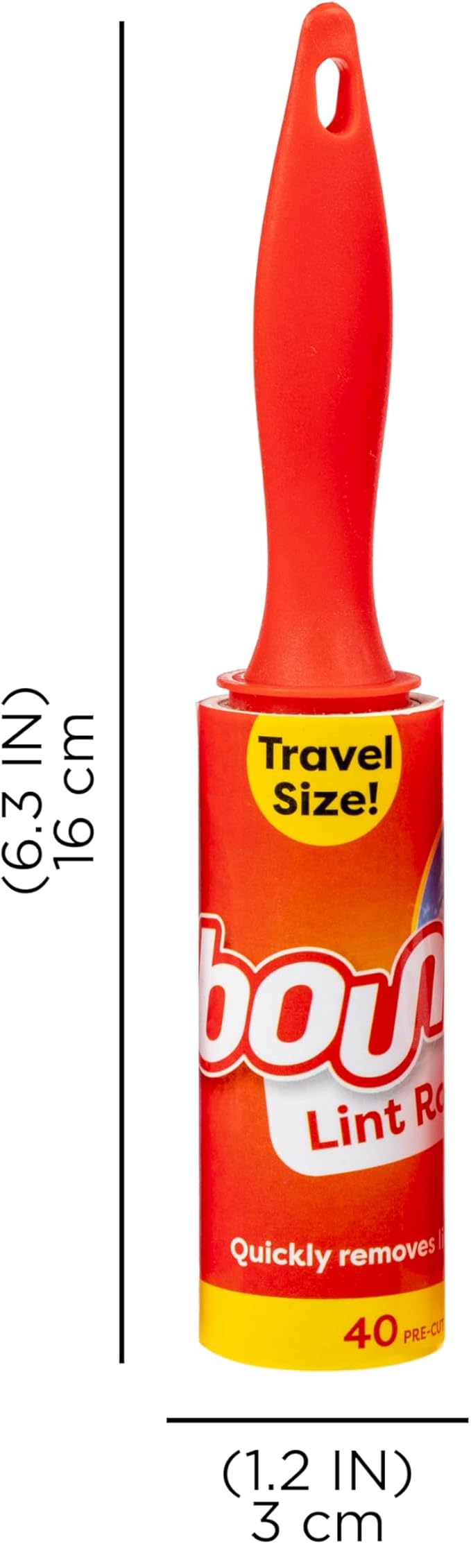 Bounce Travel Lint Rollers, 3 Pack, Quickly Removes Lint and Debris, 120 Pre-Cut Sheets Total