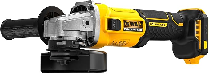 DEWALT 20V MAX Cordless 4 1/2 Inch Slide-Switch Power Angle Grinder, Bare Tool Only (DCG407B)
