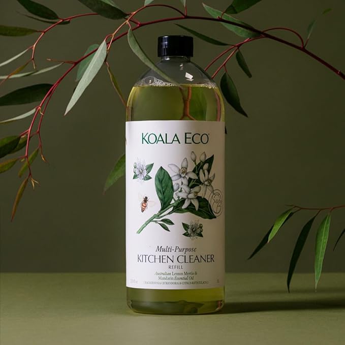 Koala Eco Multi-Purpose Kitchen Cleaner - with Australian Lemon Myrtle & Mandarin Essential Oil - 34oz