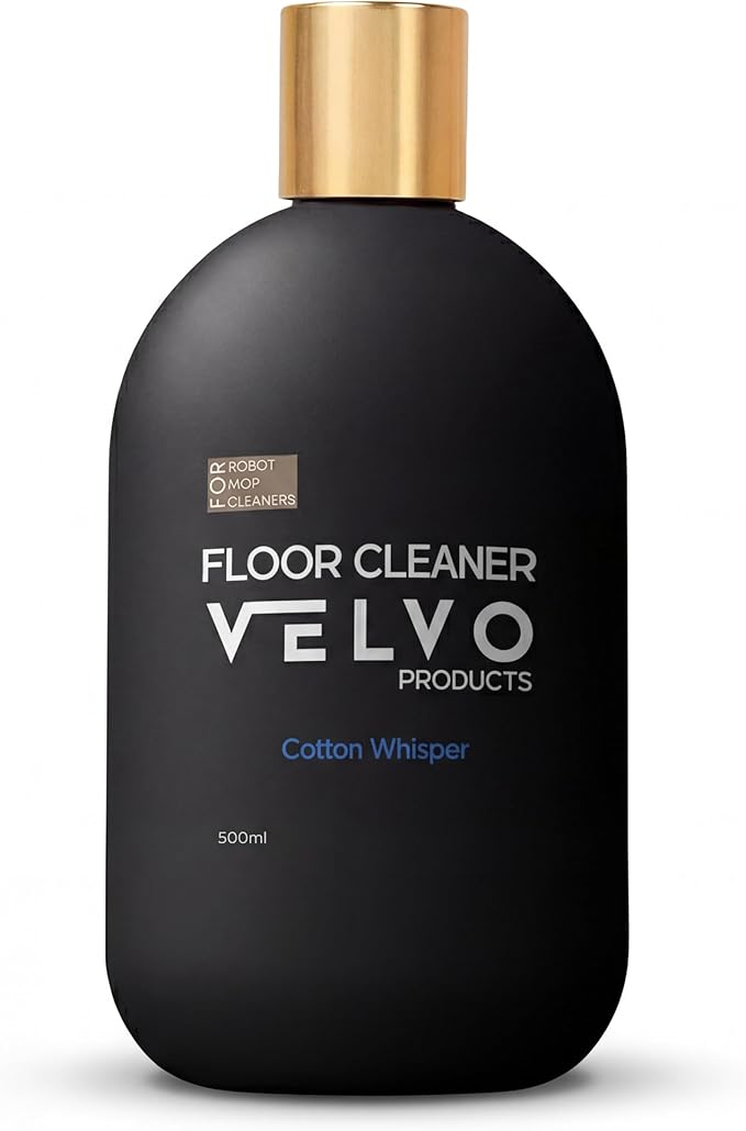 Velvo Scented Floor Cleaning Solution for Robot Mops – Compatible with Roborock, Dreame, Roomba – Low Foam 1:300 Concentrate, Multi-Surface Cleaner for Hardwood & Tile, 500ml (Cotton Whisper)
