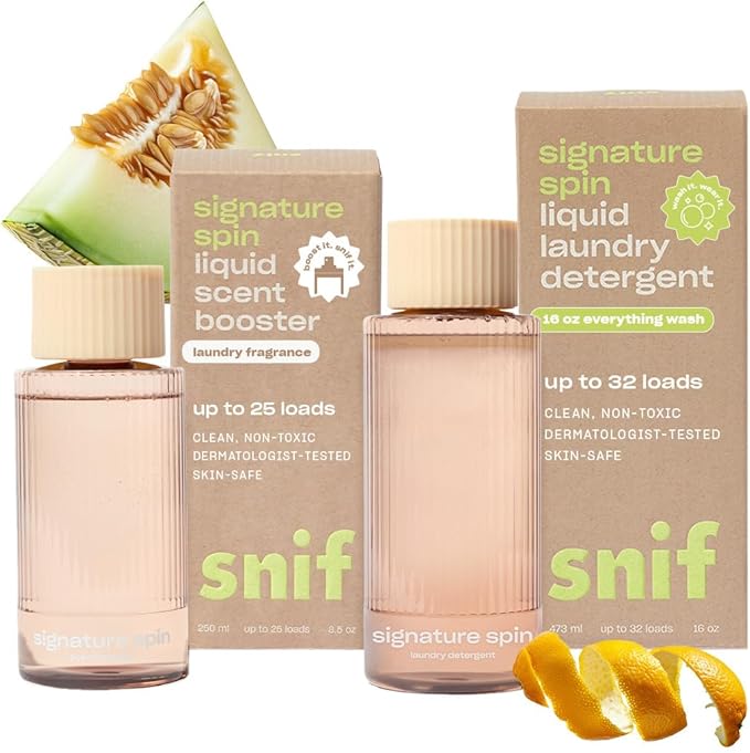 Snif Signature Spin 16oz Laundry Detergent and 8.5oz Scent Booster Starter Pack