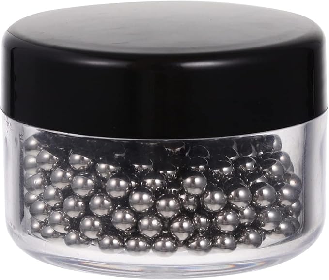 Hemoton 300 Pcs Stainless Steel Cleaning Beads 0.15 Inch for Wine Decanter Carafe Vase Bottle Glass Cleaner Steel Balls for Kitchen Household Use