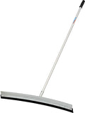 Unger Professional AquaDozer Max Kit, 36” Smooth Surface Curved Floor Squeegee and 48” Dual End Pole, Rubber Blade Scrubber and Broom for Concrete, Asphalt, and Tough Cleaning Jobs