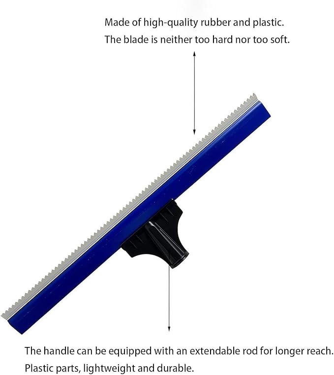 20 Inch Teeth Notched Squeegee, Epoxy Squeegee for Self Leveling Cement Urethane Epoxy Floor Tools, Lightweight Floor Wall Spreader, Professional Tool for Garage Floors Driveways Walls #20