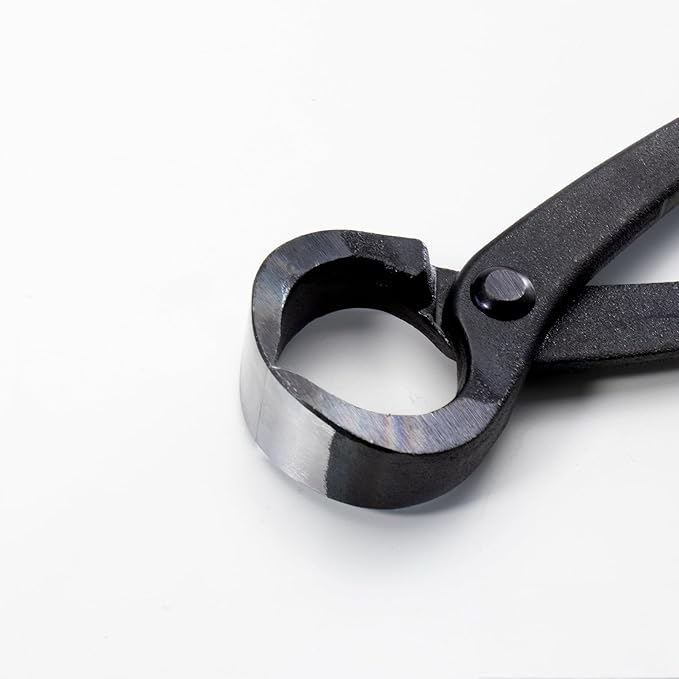 Wazakura Hand Forged Bonsai Root Cutter MADE IN JAPAN 6.7 inch (170 mm), Black Carbon Steel Bonsai Tree Cutter for Branch and Roots, Multipurpose Japanese Gardening Tools (Wave-Grip)
