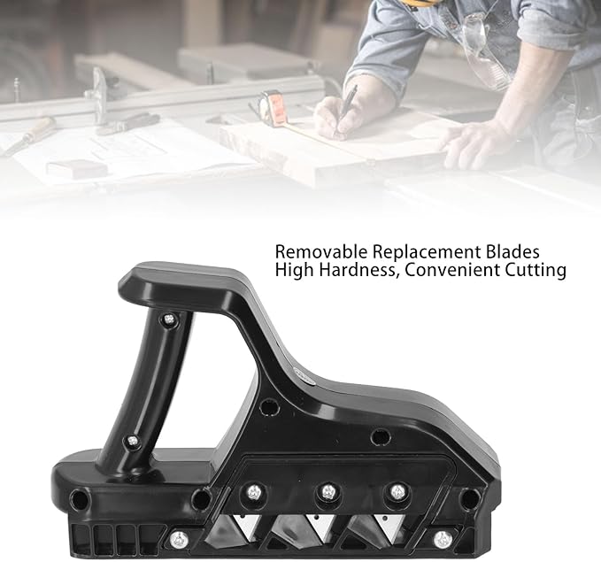 WALFRONT Gypsum Board Chamferer Plasterboard Fast Cutter with 10 Blades, 45 Degree Gypsum Board Edger Hand Plane Chamferer, Provides Clean Finish for Woodworking