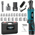12V ratchet kit, car repair screw and nut disassembly, with quick charger, suitable for home and car repair, is a holiday gift for men. (1 battery + plastic box + upgraded accessories)