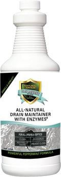 Natural Armor Enzyme Drain Maintainer - Quart Drain Cleaner with Natural Enzyme Power to Prevent Buildup & Odors - Safe for Sinks, Showers, Grease Traps & Septic - Non-Toxic Formula, 32 fl oz