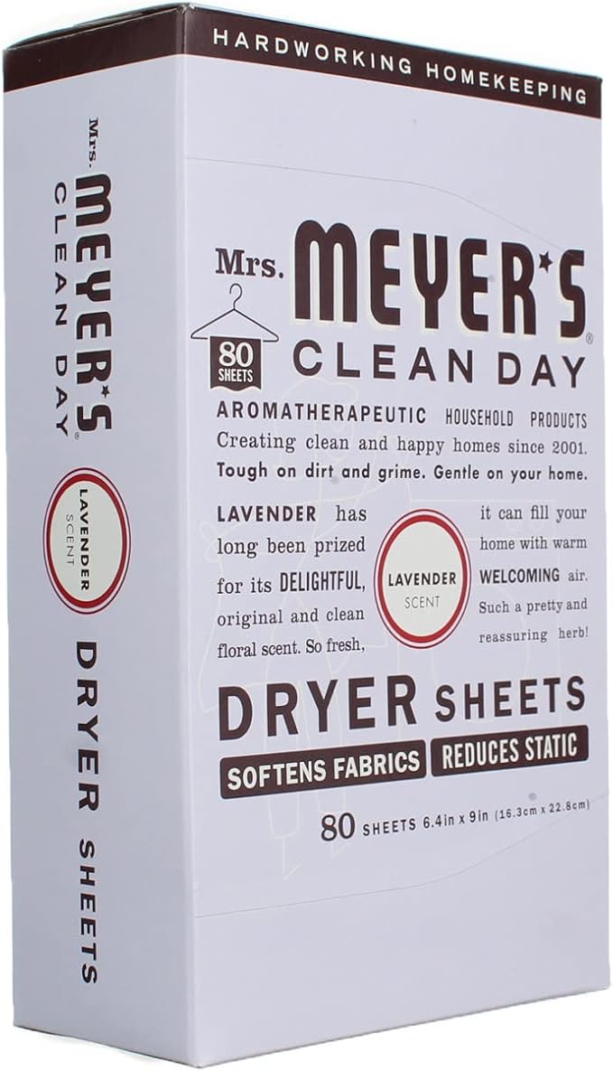 Mrs Meyer's Clean Day Dryer Sheet, 80 Count