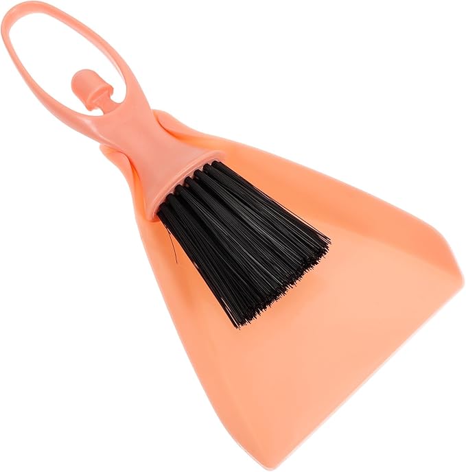 Small Broom and Dustpan Set for Small Animal Cages, Mini Handheld Cleaning Brush with Dustpan, Pink Pet Cage Accessory for Hamsters, Rabbits, Guinea Pigs, and Chinchillas