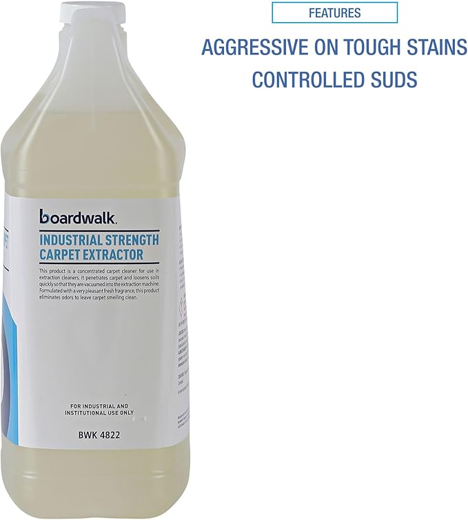 Boardwalk Industrial Strength Carpet Extractor, Clean Scent, 1 Gal Bottle, 4/carton