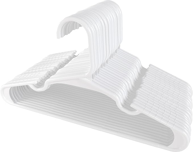 Utopia Home 40 Pack Kids Hangers - 11.5 Inch Plastic Baby Hangers for Closet - Childrens Hanger for Clothes & Infant Hanger for Closet - for Everyday Standard Use (White)