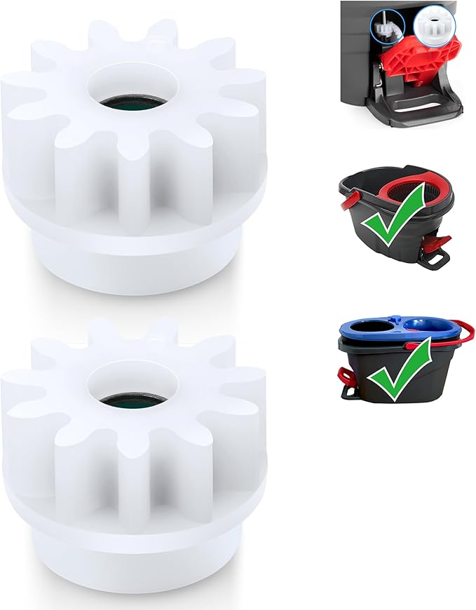 2 Pcs Spin Mop Bucket Replacement Gear Compatible with Ocedar Mop Bucket Pedal Only One Way Bearing Repair Parts