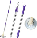 Spin Mop Replacement Handle 360 Degree Spin Mop Pole Handle Replacement Rotating Telescopic Stick for Mop Head, Ideal for Home and Household Cleaning