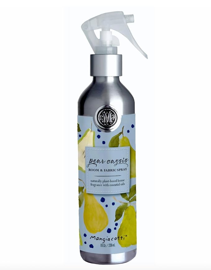 Mangiacotti Room Spritz Fabric Deodorizer Air Freshener Spray|Naturally Plant-Based with Essential Oils Room Fragrance, 8 Ounces, Pear