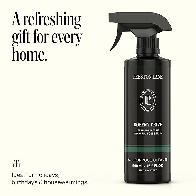 Preston Lane Luxury All-Purpose Cleaner, Doheny Drive Scent | Bio-Based Multi-Surface Spray | Streak-Free Finish, Lifts Dirt, Smudges & Grease | Vegan & Cruelty-Free