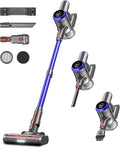 FKIEN Cordless Vacuum Cleaner, 550W 45kPa 65Mins Vacuum Cleaners for Home with LED Display, Self-Standing Stick Vacuum with Anti-Tangle Brush, Rechargeable Vacuum Cordless for Pet Hair/Carpet/Floor