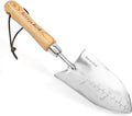 Berry&Bird Garden Serrated Planting Trowel, Multifunctional Shovel with ash Wood and Stainless Steel Digging Trowel Transplanter