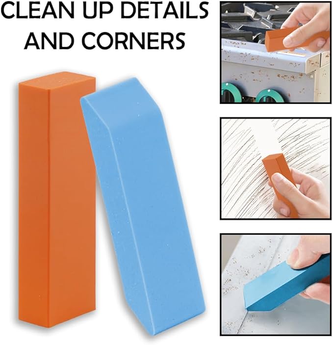 2 Pcs Stainless Steel Scratch Eraser, Stainless Steel Scratch Remover for Kitchen Bathroom Household Removing Water Stains and Rust