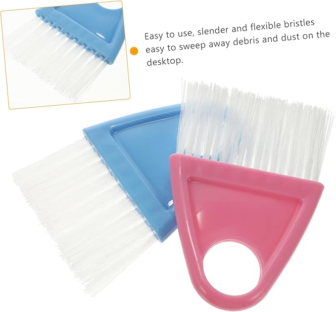 PartyKindom 4sets Mini Desktop Broom Dustpan Compact Home Cleaning Accessory for Keyboard and Laptop Maintenance Material Hanging for