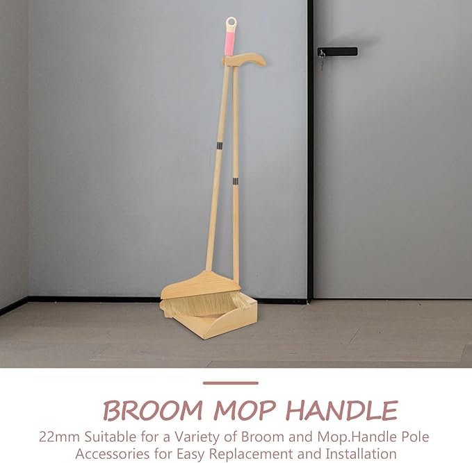 10pcs 22mm Broom Handle Grip Replacement Pink Mop Handle Rod Accessories Dustpan Stick End Caps for Household Cleaning Tools