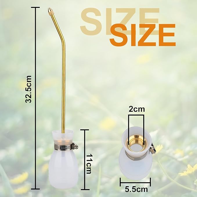 Powder Duster, Powder Nozzle Hand Duster, Powder Applicator with Long Copper Tubing, and Garden Applicator for Indoor and Outdoor Multipurpose