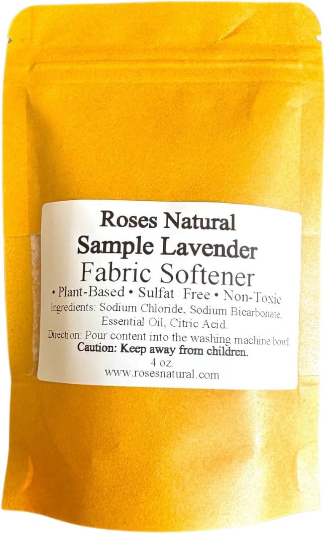 Fabric Softener Crystals, Freshens and Softens Fabrics, 3 Pleasant Scent (Lavender, 4 oz Sample)