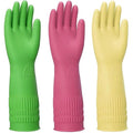 Rubber Gloves for Cleaning – 3 Pairs Reusable Gloves for Dishwashing, Kitchen and Household Tasks, 15-Inch Long, Non-Slip and Waterproof (Medium)