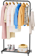 SINGAYE Clothes Rack Garment Coat ：Drying Clothing Racks Metal Freestanding for Hanging Clothes Portable Closet for Laundry Bedroom Black